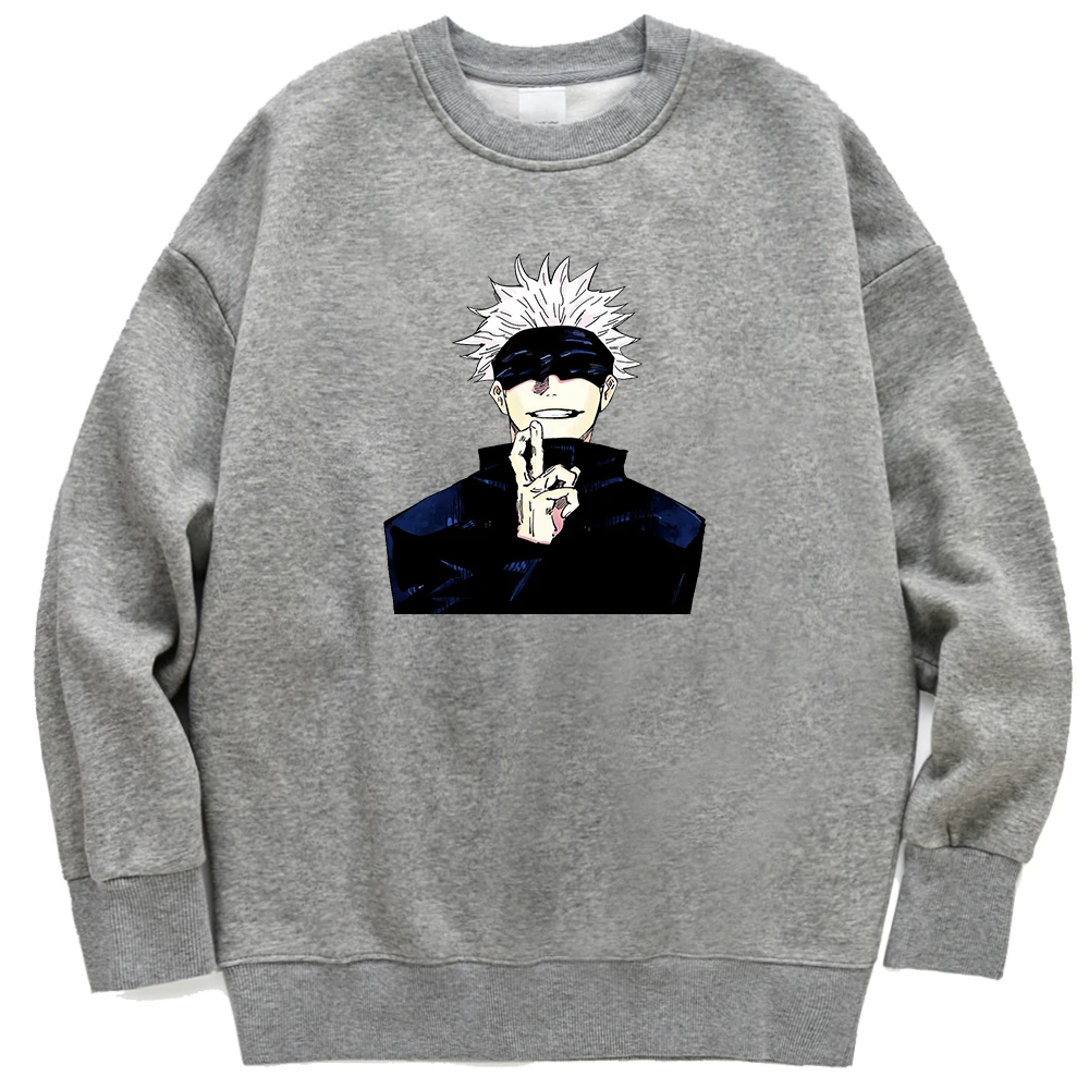 

Gojo Satoru Printing Sweatshirts Women Vintage Oversize Hoodie Cartoons Warm Pullover New Harajuku Fleece Hoody Womens