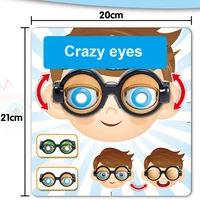 crazy eyes glasses toy supplies kids party favor funny pranks glasses for christmas birthday gift plastic novelty toys kids toys