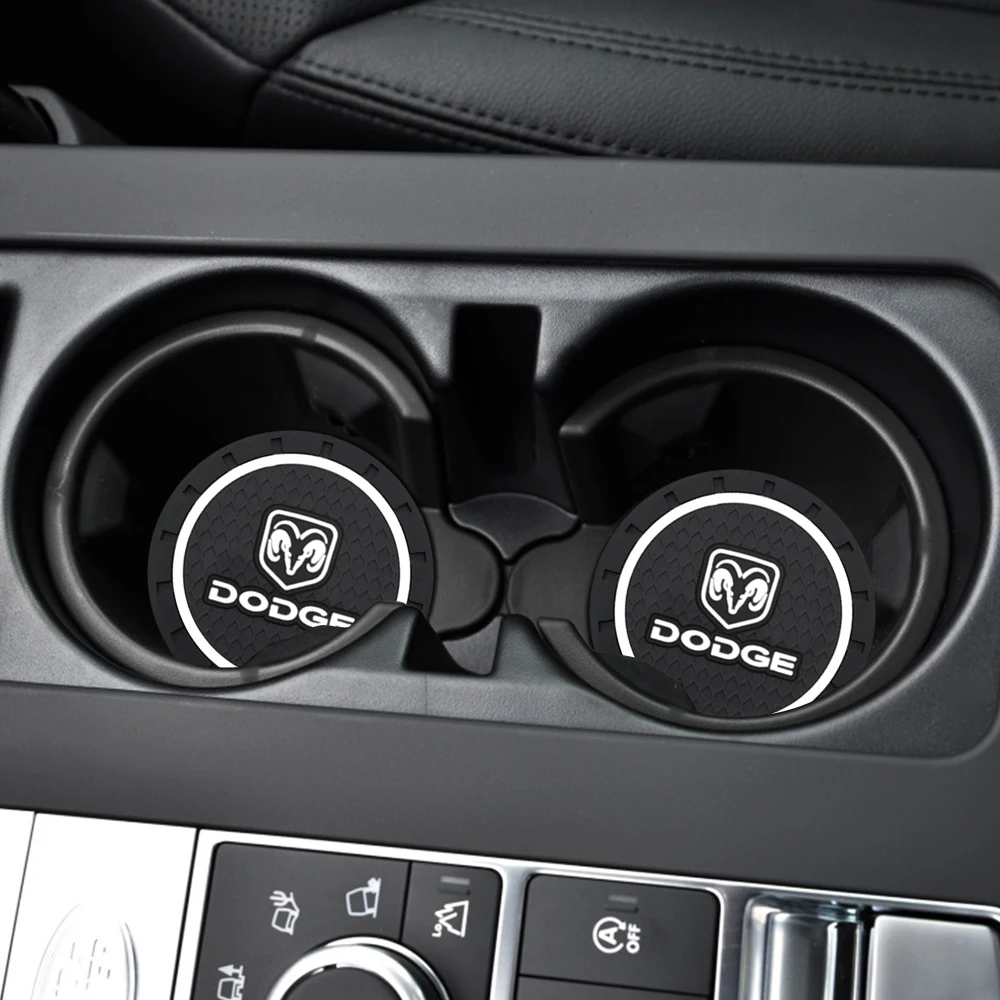 

2PCS Car cup anti-slip pad Cup Holder Mat Pad Bottle Built-in car styling for Dodge Ram 1500 Challeager Caliber Car Accessories