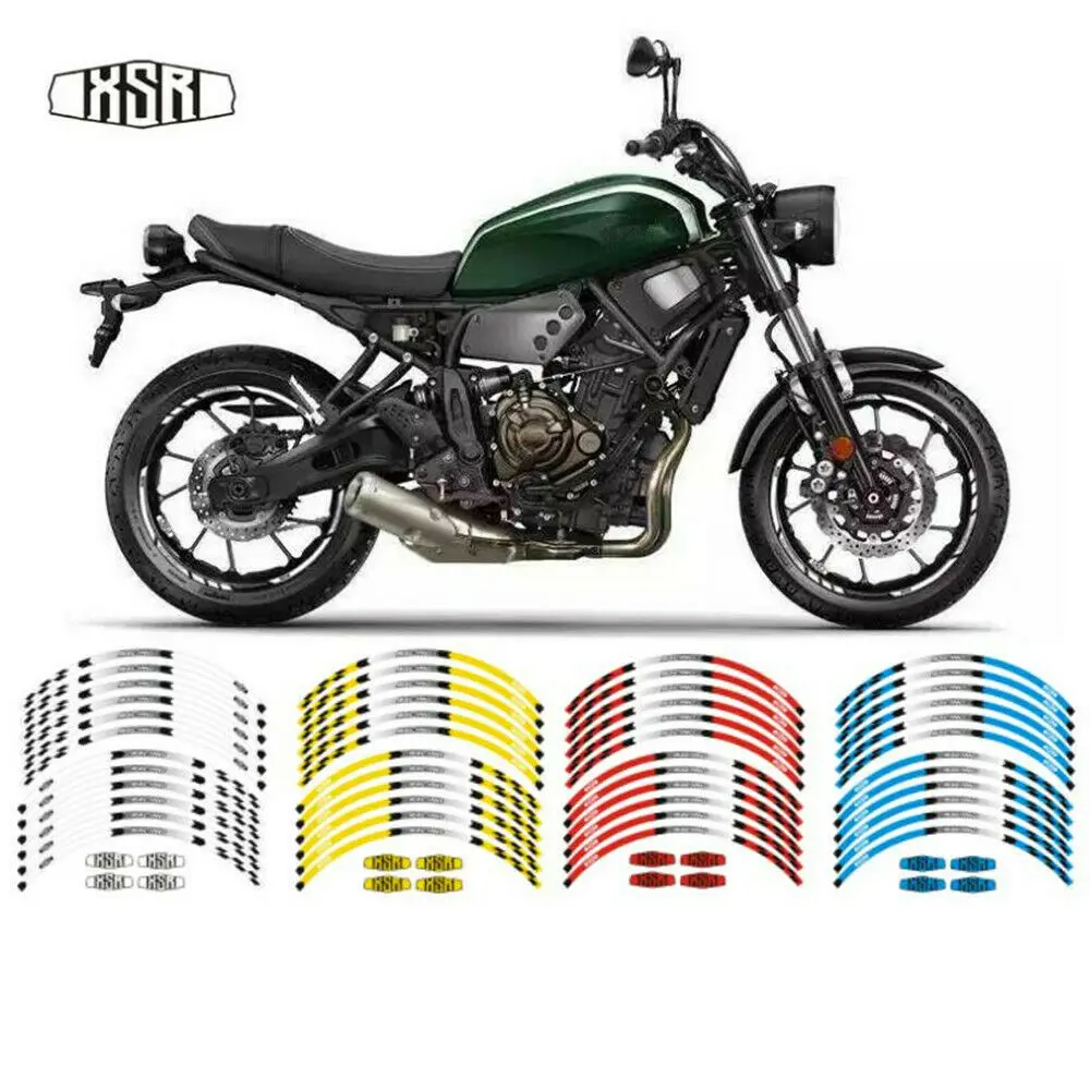 17" Rim Stripes Wheel Decals Tape Stickers For YAMAHA XSR 700 XSR 900 2016-2021