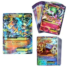 100pcs Pokemon MEGA EX Cards Box TAKARATOMY Children Playing Games Battle Trading collect Shining Card Best Selling Kid Gift Toy