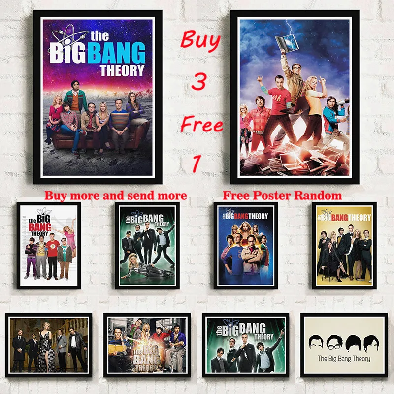 Теория Большого Взрыва кино плакаты из белой бумаги настенные наклейки принты
