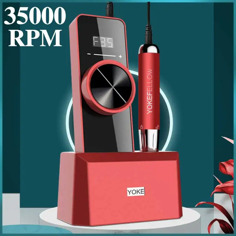 Cerâmico da Broca do Prego do Arquivo do Prego da Broca do Pedicure do Conjunto da Broca do Prego da Máquina da Broca do Prego de 35000rpm com Motor Equipamento Pedicure Conjunto Broca Prego Brushless do da