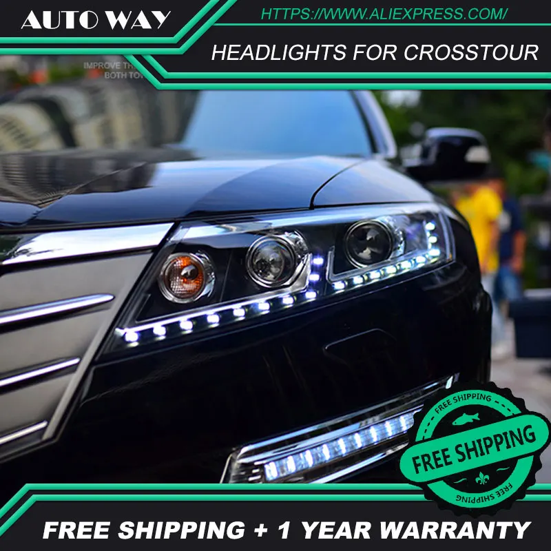 Автомобильный Стайлинг светодиодный HID Rio светодиодный чехол для фары для Honda Crosstour 2011 2012 Биксеноновые линзы ближнего света