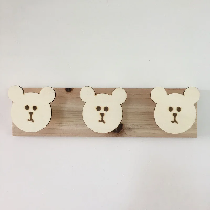 

Adorable Little Bear Cartoon Animal Children Room Wall Ornament Clothes Hook Decorate Kids Photograph Accessories Background