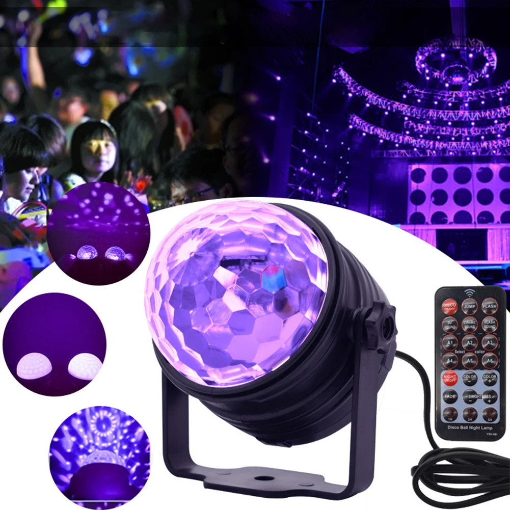 

6LED UV Purple Night Light Three Control Model Stage Effect Lighting Lamp Christmas Projection Lights Party Decoration