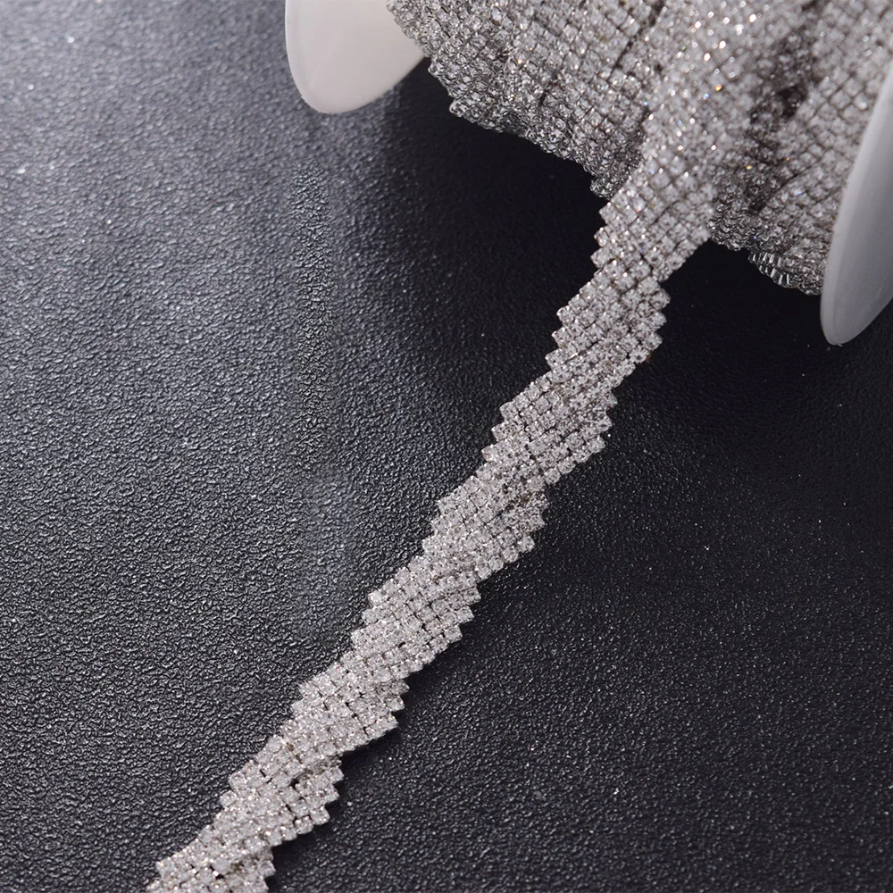 5 ярдов/партия блестящие стразы хорошего качества отделка стразами аппликации