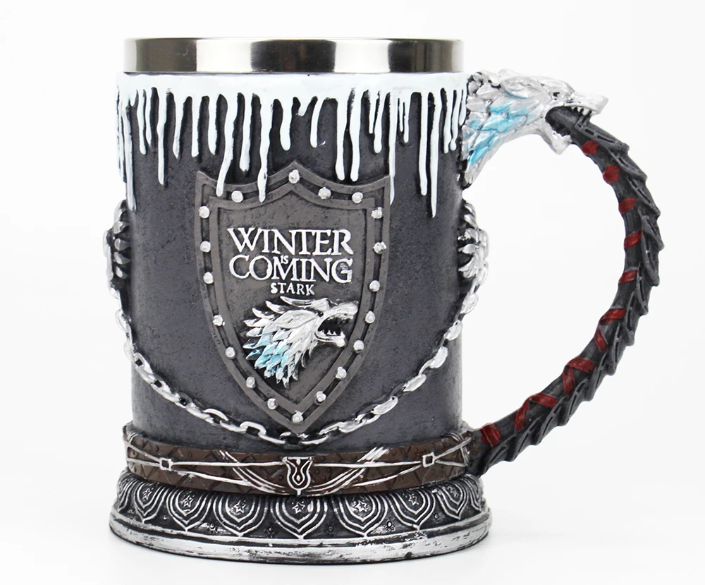 Игра престолов кружка Nemesis Now House Stark Tankard пиво кофе питейная посуда кружки 500-600 мл лучший подарок веера