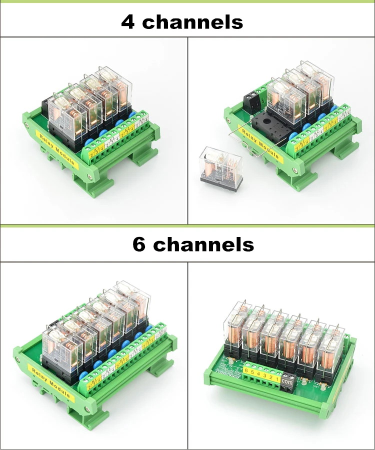 8 каналов 1NO+ 1NC DIN рейку интерфейс релейный модуль с OMRON G2R-1-E 16A вход DC 12 В 24 В PNP NPN совместимый