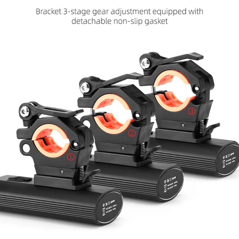 

Portable Waterproof Bike Front Light Lamp Aluminum Alloy Bicycle Headlight 3 Lamp Holders Super Bright Flashlight