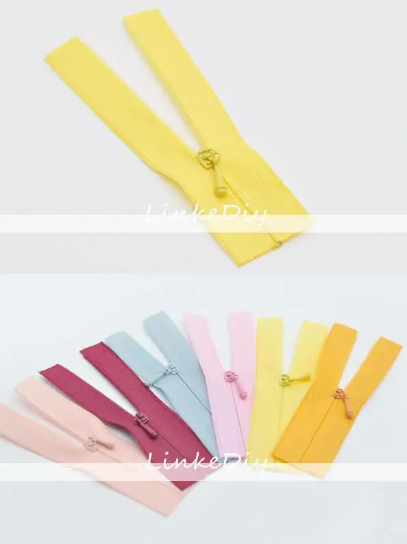 10pcs DIY doll Hidden Zipper 7cm Handmade Sewing Accessory Mini Zipper Doll Clothing Zipper for blyth bjd close end zipper