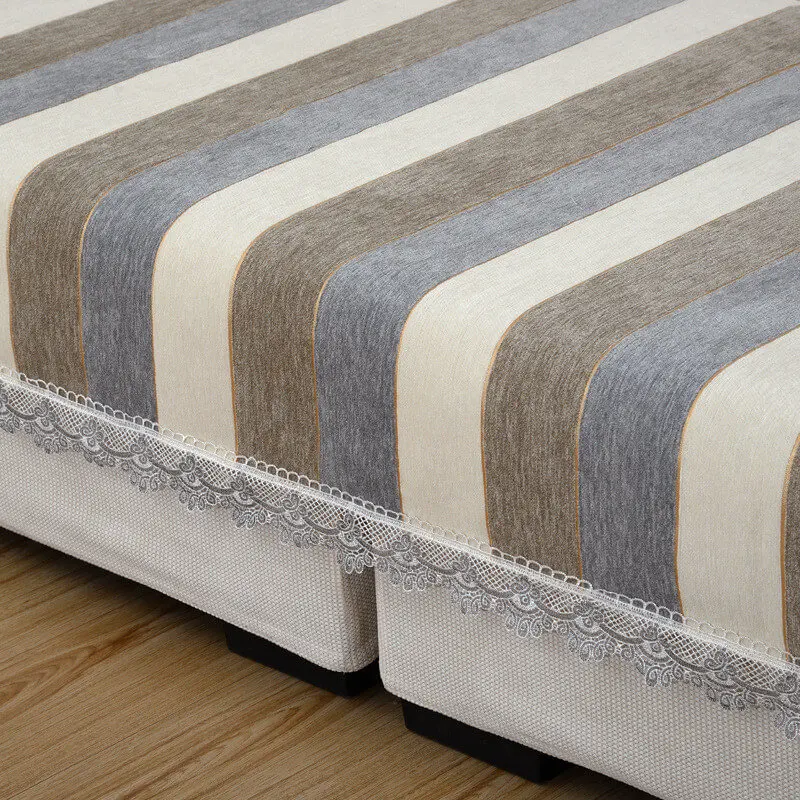 LeRadore полиэстер ткань Чехлы для диванов наволочки в полоску жаккардовые чехлы