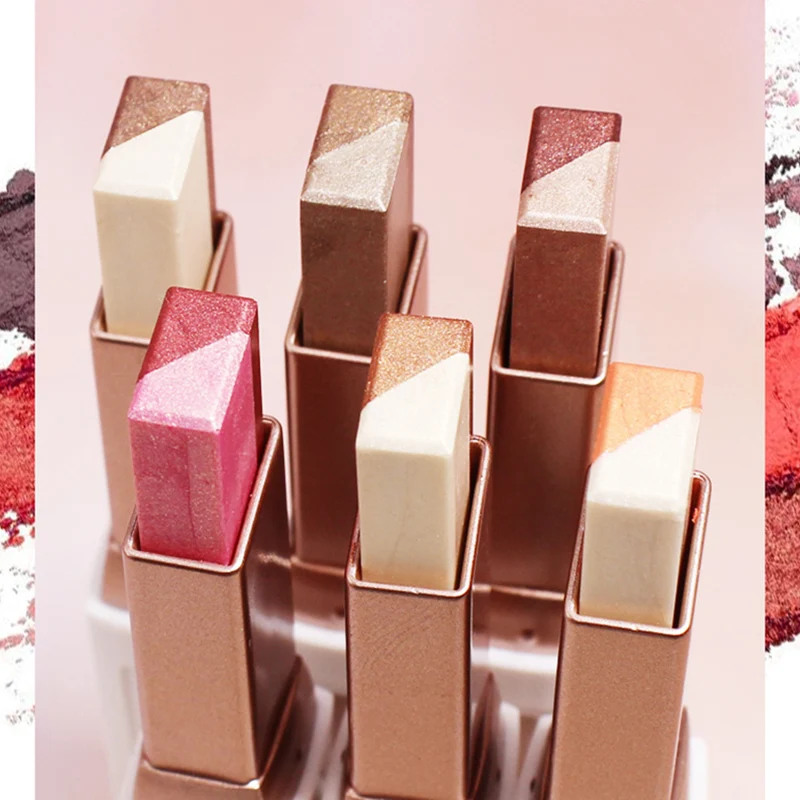 

6pcs Double Colors Eye Shadow Stick Glitter Eyeshadow Pen Gradient Makeup Waterproof Eyeshadow KG66