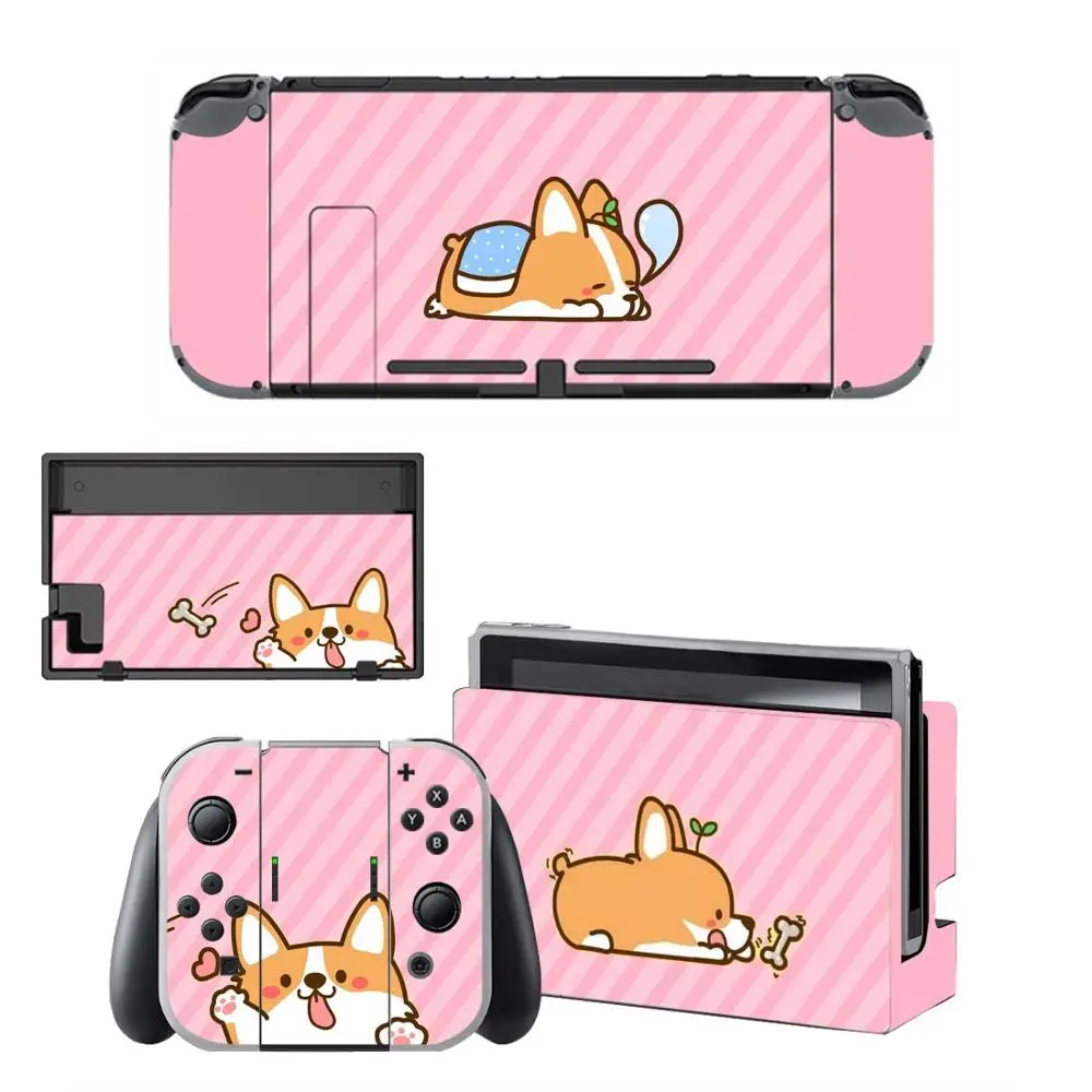 Husky Dog Screen Protector Sticker Skin for Nintendo Switch NS Console Dock Charger Stand Holder Joy-con Controller Vinyl