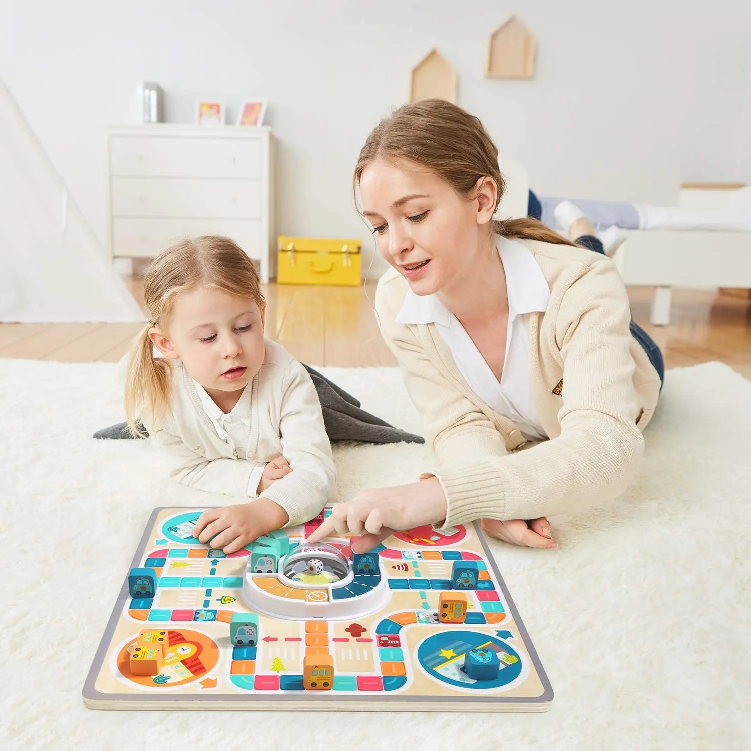 

Montessori Toys Double Sided Flying Chess Parent Child Interactive Wood Board Game Educational Wooden Toys For Children Gift