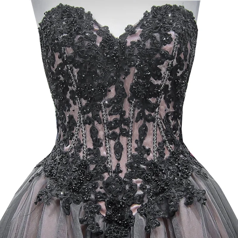 Пышное Бальное платье длинное вечернее длиной до пола с бусинами и аппликацией в