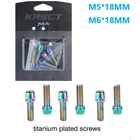 Титановый болт 6 шт.лот M5 * 18 мм m6x18 мм Ti, винты из нержавеющей стали 304 для руля горного велосипеда, велосипеда