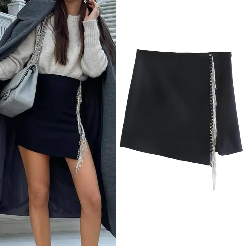 

Женская короткая юбка с оборками, с завышенной талией, на осень/зиму