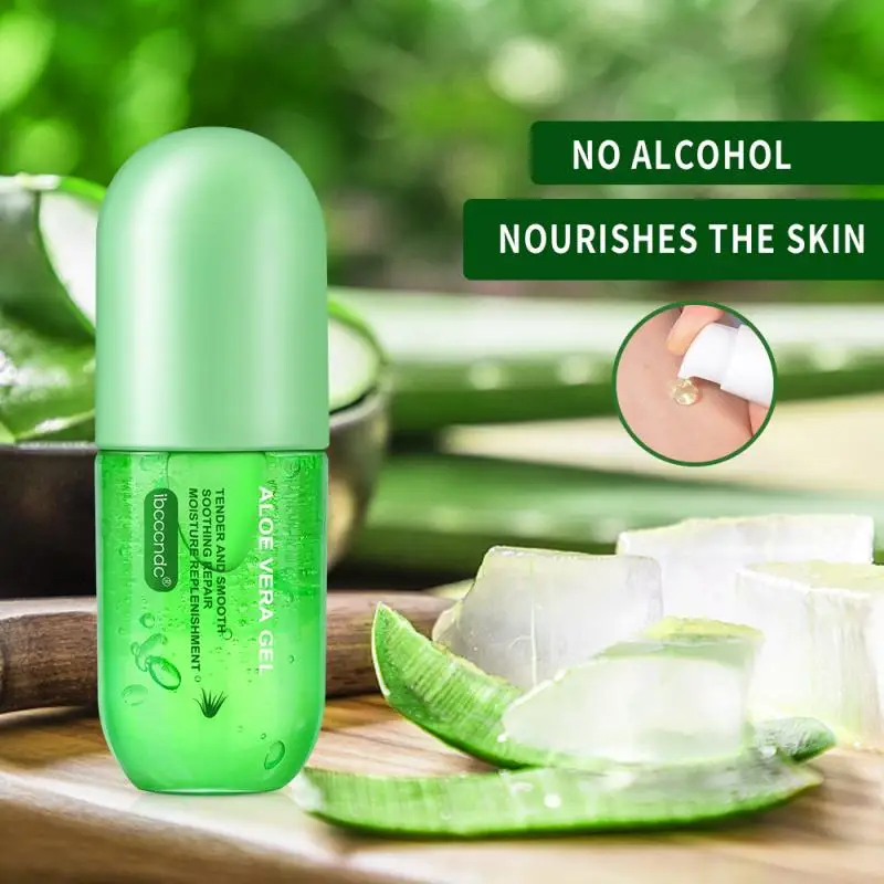 

100% Pure Aloe Vera Soothing Gel Vegan Organic Skin Moisturiser Face Cream Remove Acne Repair sunburn Face Skin Care 50ml TSLM1