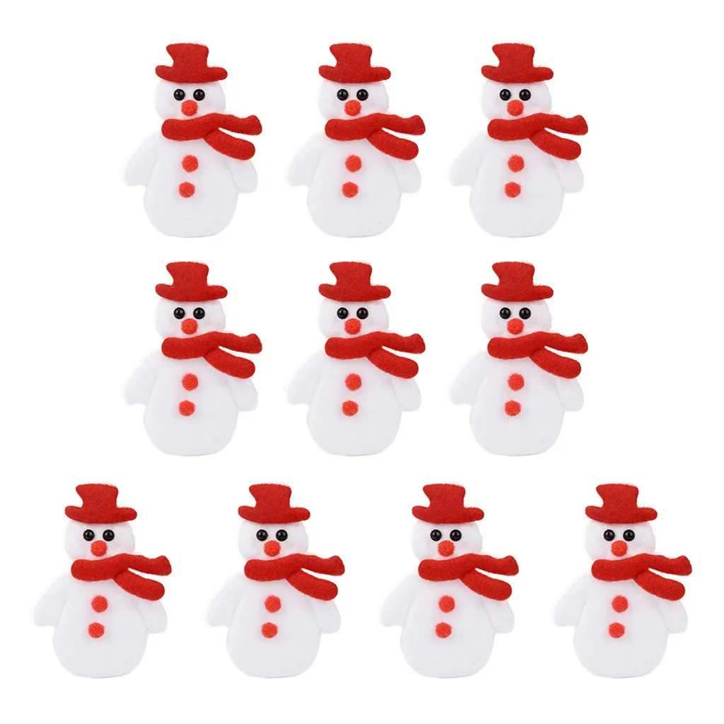 Рождественские украшения 10 шт аксессуары Лось снеговик DIY ремесло подарок