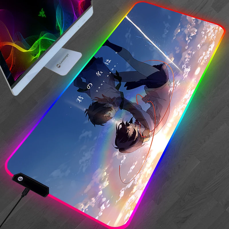 

Xxl Mouse Pad Gamer Gamers Accessories PC Gamer Cabinet Gaming Mouse Mat Varmilo Rug RGB Your Name Mausepad Mice Keyboards