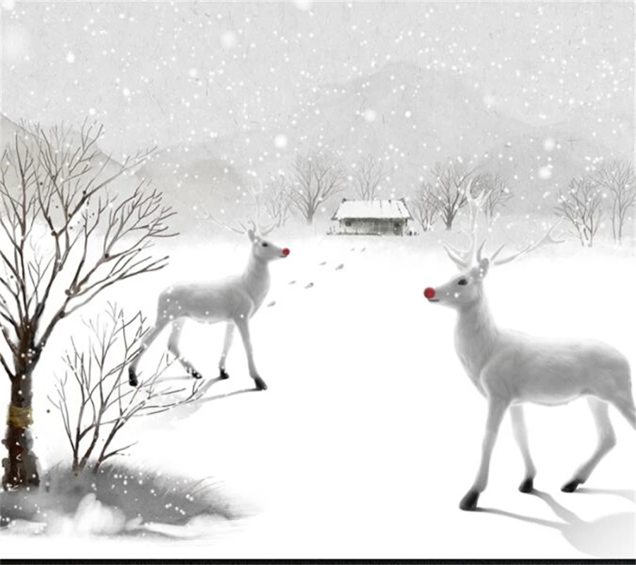 Индивидуальный фон для телевизора с изображением лося wellyu в скандинавском стиле