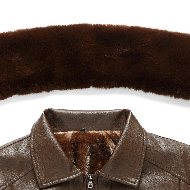

2020 LG12 biker jacket for men men jackets men clothing men leather jacket faux fur coat