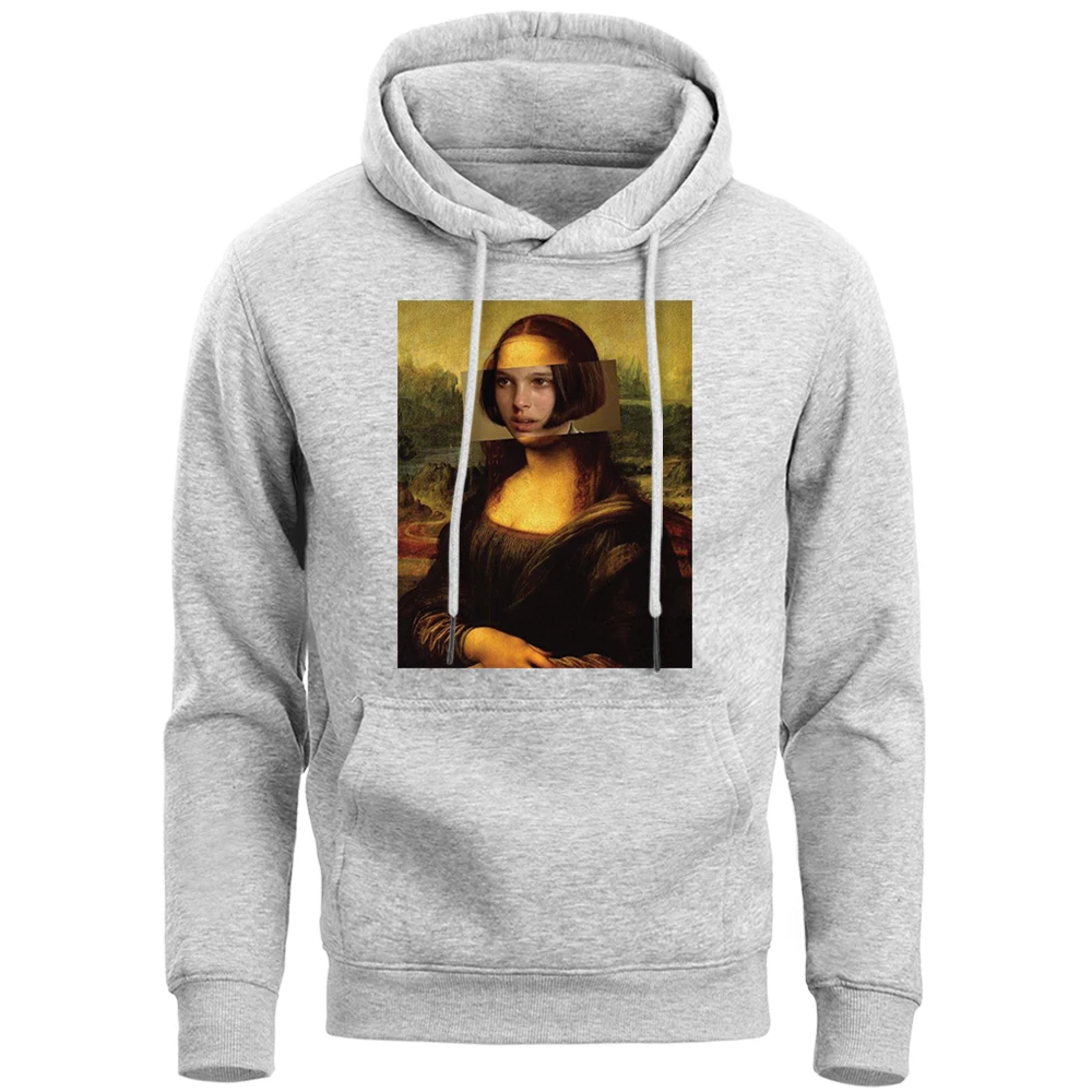 Мона Лиза и Леон Матильда забавные толстовки мужские повседневные 2019 художника