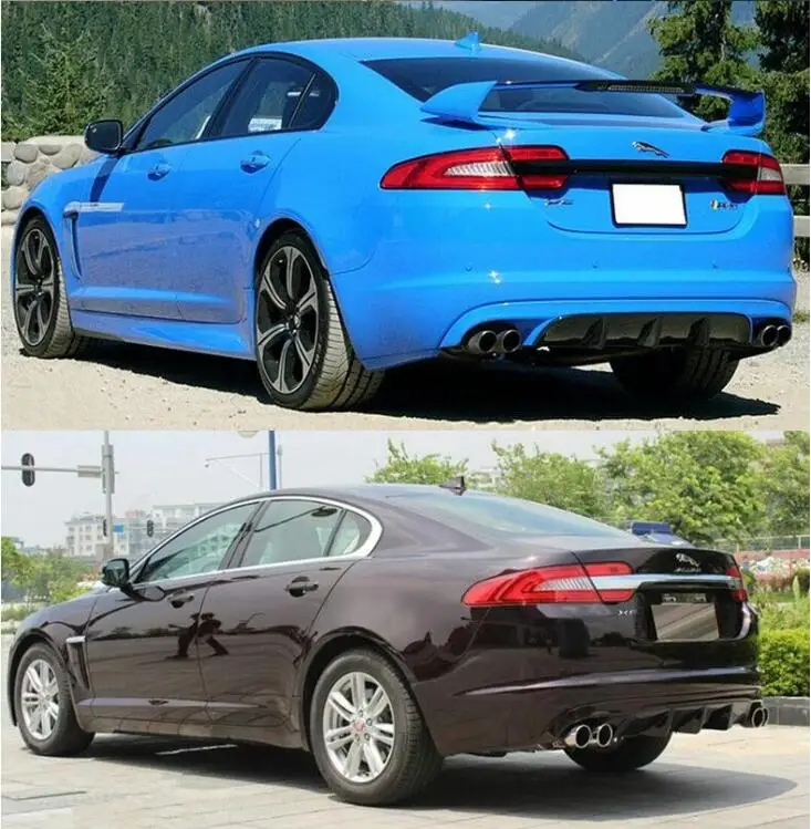 XFR-S стиль ABS черный праймер Автомобильный задний бампер для губ автомобильный диффузор подходит для Jaguar XF 2012 2013
