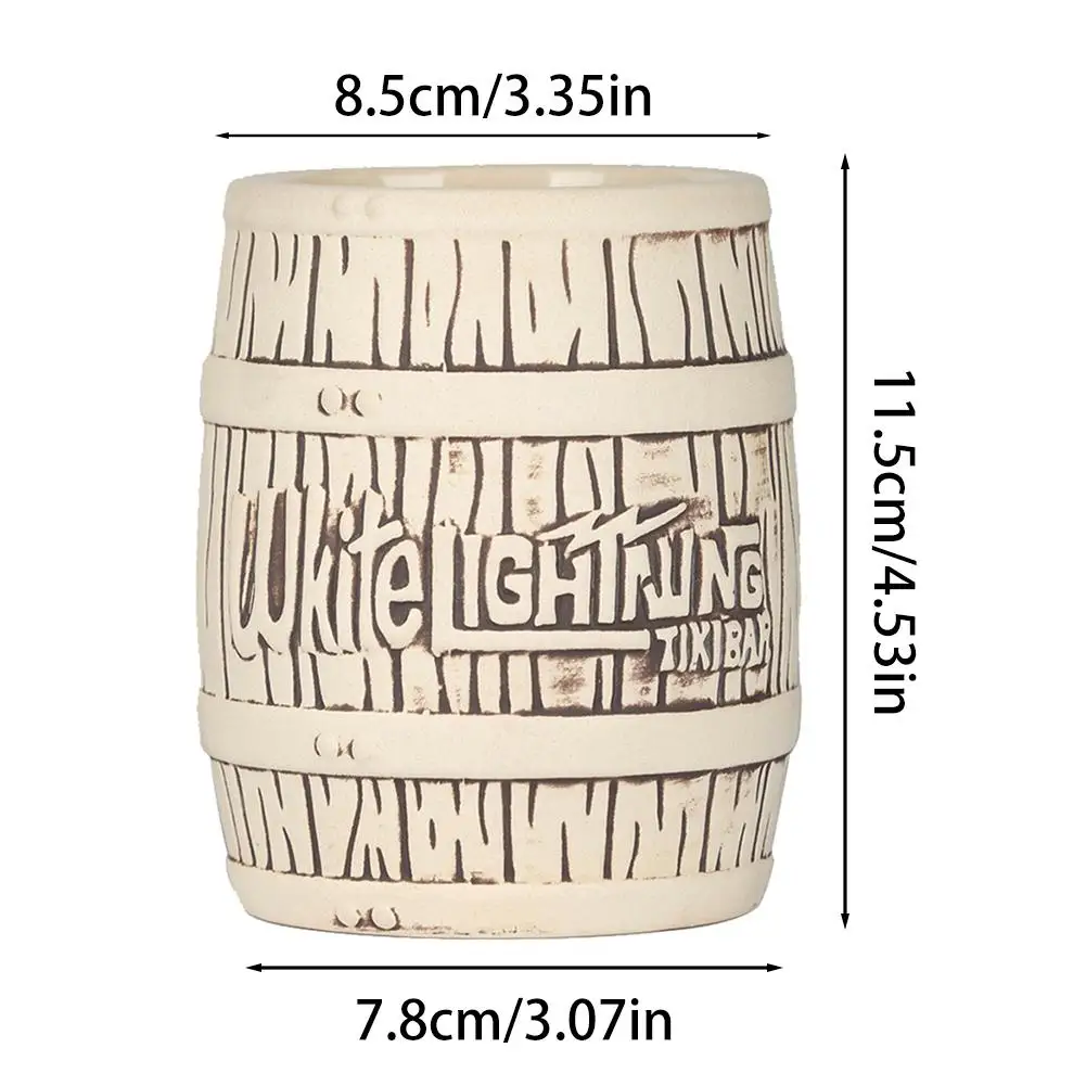 

Creative Ceramic Tiki Cocktail Mug Beer Wine Cup Tiki Bar Professional Hawaiian Party Barware 550mL Large Wine Glass