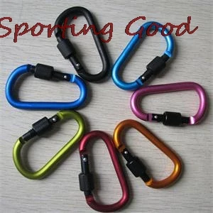 

5pcs Aluminum Alloy Carabiner Type D 8mm Quickdraw Outdoor Climbing Safety Hook Screw Lock Backpack Buckle Hanging Padlock Tools