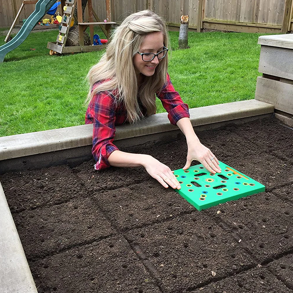 

30x30cm Professionals Square Seeding Sowing Template Lightweight Beginners Patio Backyard Portable Indoor Outdoor With Funnel