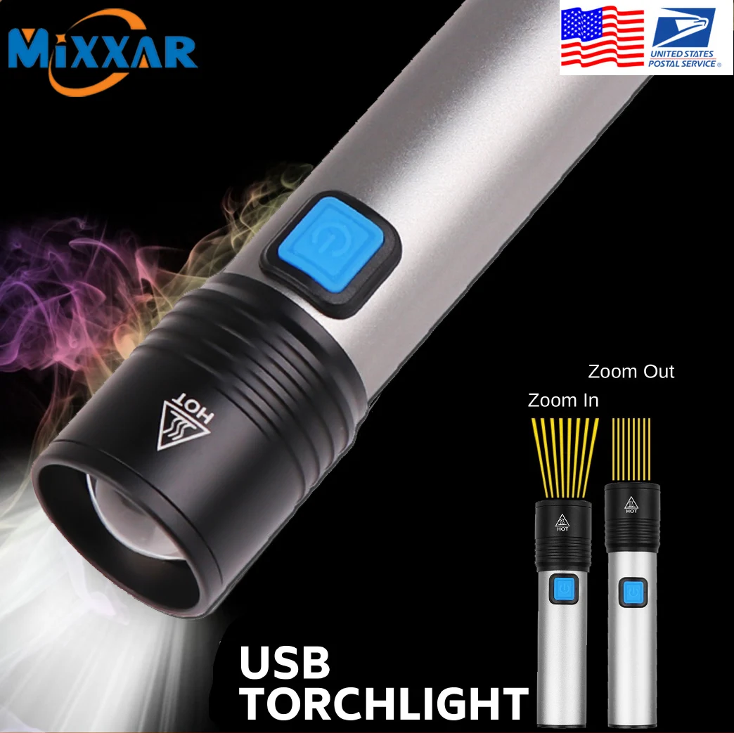 Перезаряжасветильник светодиодный фонарик EZK20 T6 с USB миниатюрный масштабируемый