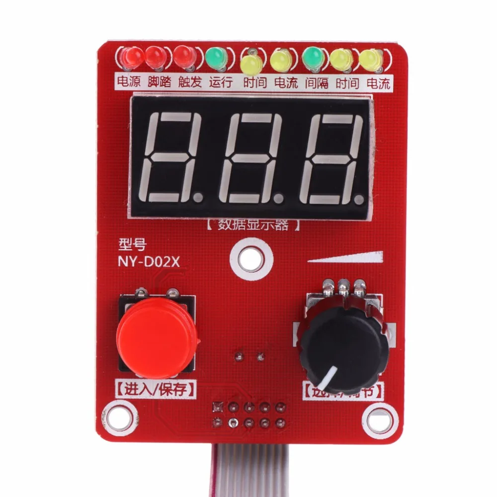 

Double Pulse Spot Welding Machine Encoder Time Digit Module Control Panel Plate Adjustable Current Controller 40A