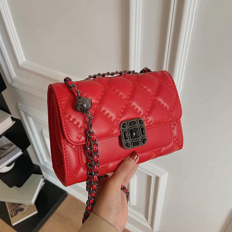 

Women Pu Leather Handbags High Quality Ladies Chain Crossbody Bags for Women Fashion Designer Female Shoulder Messenger Bag new