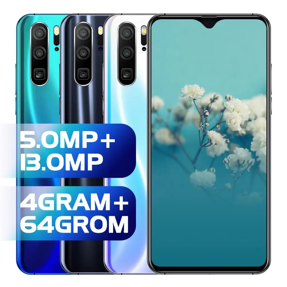 A5 Pro Face ID 6 3 &quotэкран капли воды мобильные телефоны 4 грамма + 64 гром