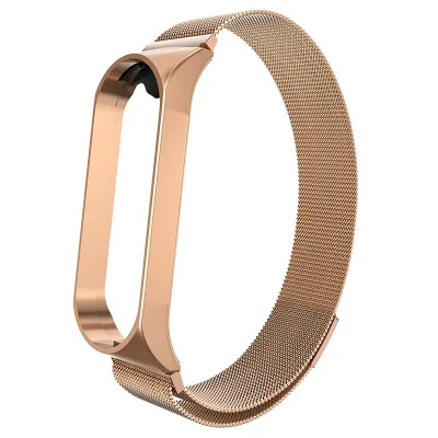Magnet Rose Gold Металлический ремешок, умный браслет на запястье, браслет для Xiaomi mi, 3, 4, ремешок, браслет, магнит, нержавеющая сталь, mi Band 4, 3, ремешок на запястье, Z2 - Цвет: Magnet Rose Gold