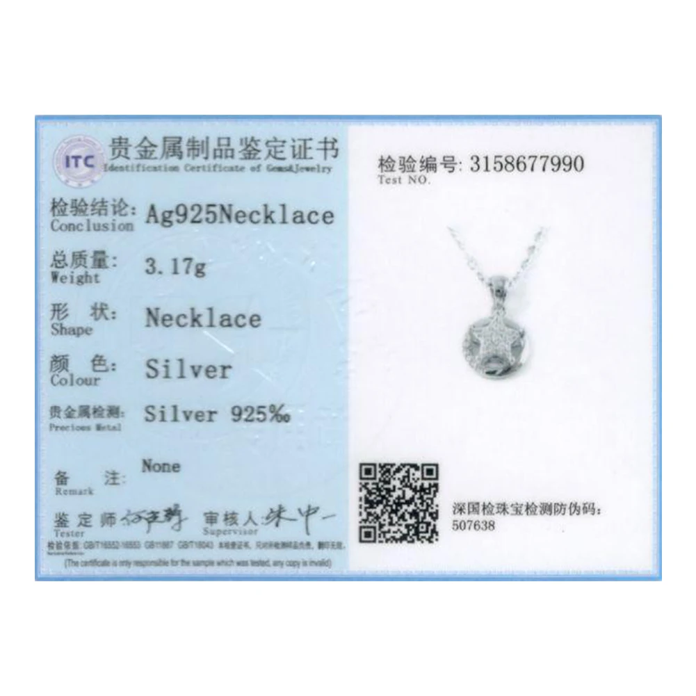 

ZEMIOR Shining Star Necklace Pendant Trendy 5A+ Zircon Circle Necklaces For Women Sterling Silver 925 Jewelry To Girlfriend