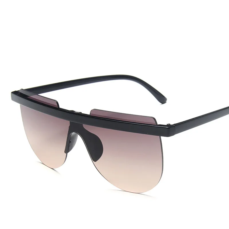 

Big Frame Womens Fashion Sunglasses Retro One-piece Eyeglasses Ladies Bright Black Glasses Men Oversized