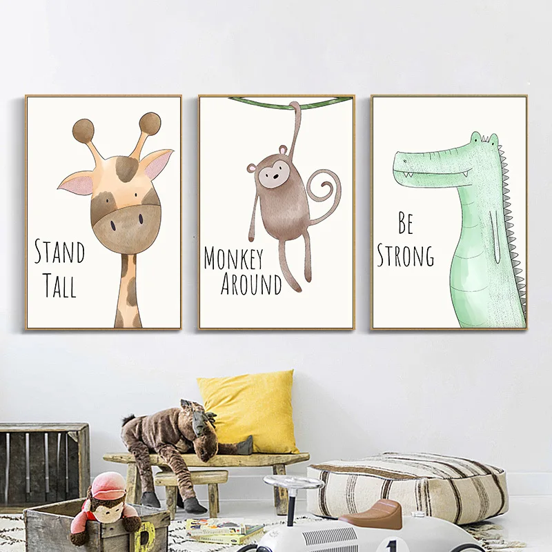 

Cartoon Animal Living Room Canvas Decorative Painting Poster Picture Album Photo Home Decor Wall Art Decoration Accessories