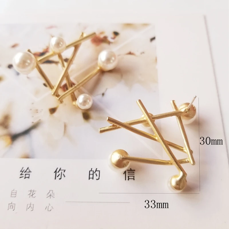 Сделай Сам материал для отделки ушей модные 925 серебряные шпильки неправильные