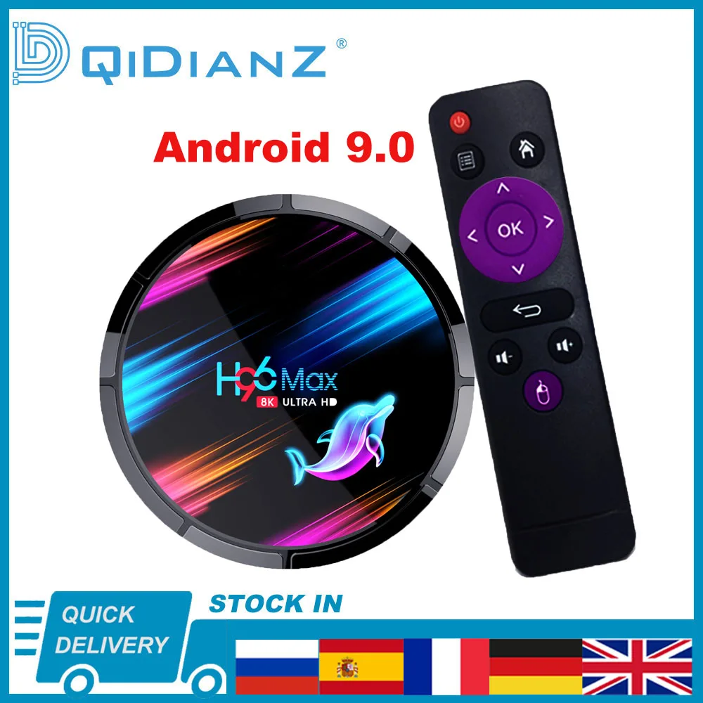 

H96 MAX X3 Android 9.0 TV BOX 4K 1080P H96MAX X3 Quad core Amlogic S905X3 2.4/5G WIFI 8K BT TV BOX