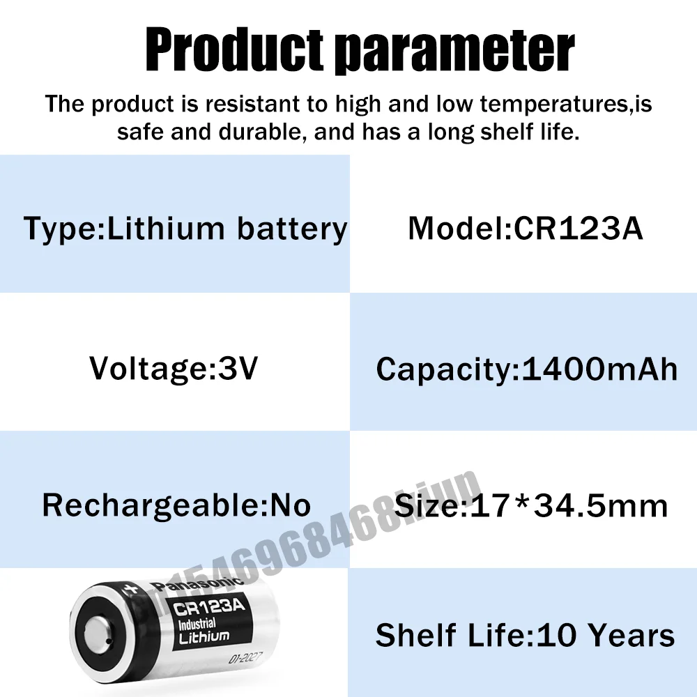 Оригинальные литиевые аккумуляторы Panasonic CR123A 3 в 2 шт. CR123 CR17345 DL123A EL123A для камеры