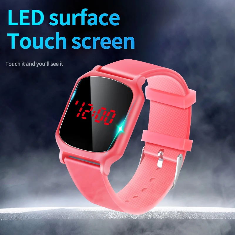 

Kids Digital Watches Pink Girls Boys Electroinc LED Simple Watch 50M Waterproof Silicone Strap for Children Zegarek Dla Dzieci