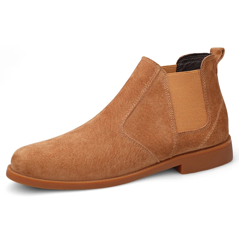 Мужские ботинки челси 2020 Мужская Осенняя обувь замшевые кожаные ботильоны