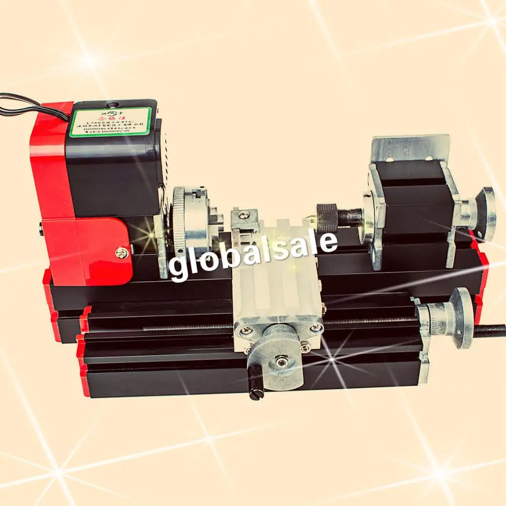 FREE SHIPPING zhouyu New CNC Metal Motorized Mini Lathe Machine | Instrument Parts &amp Accessories