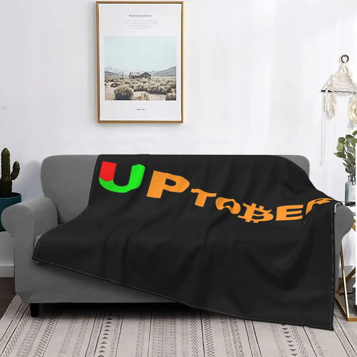 

Uptober Crypto Btc-Manta a cuadros para cama, manta de muselina, toalla de playa de lujo