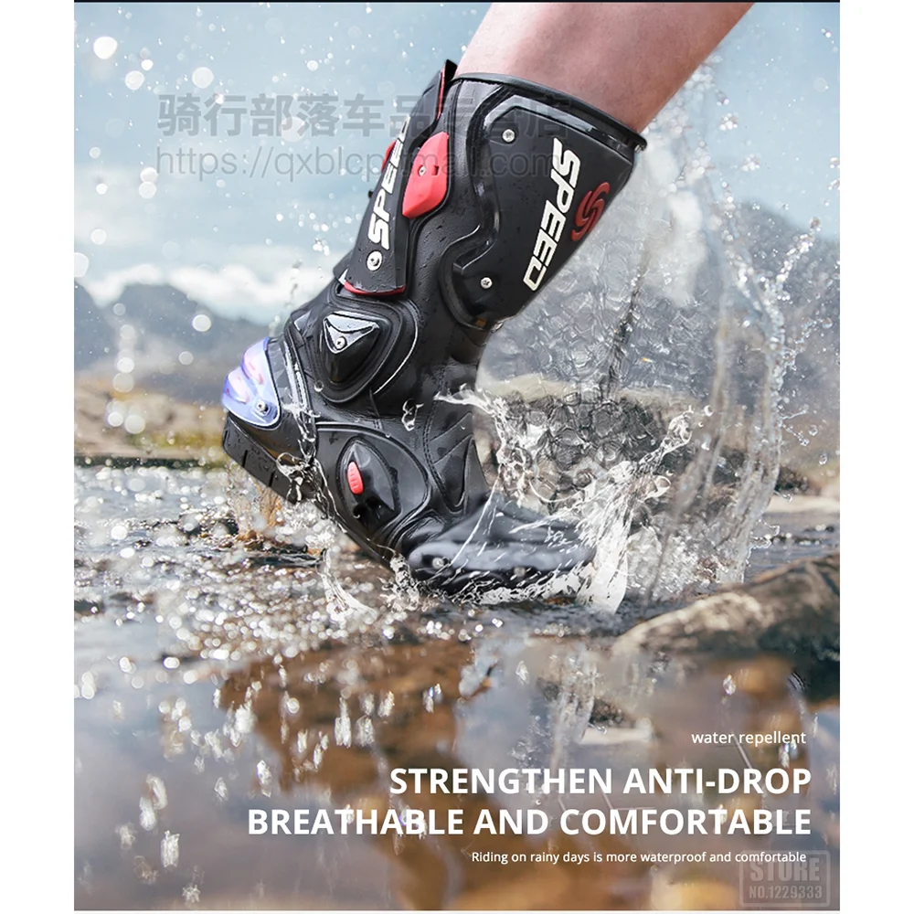 Мотоциклетные ботинки водонепроницаемые защитные сапоги для активных осей езды