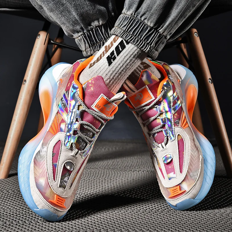 

High-quality Men's Shoes New Luminous Flame Laser Coconut Shoes Outdoor Casual Sports Shoes Running Shoes Fashion Sports Shoes