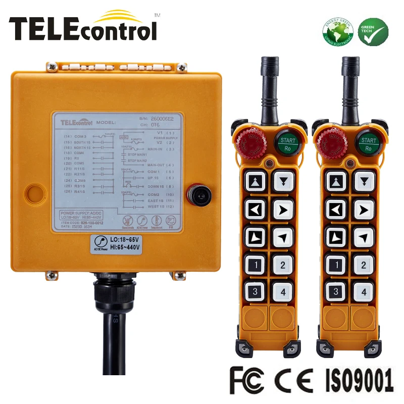 

Telecontrol high quality 10 push buttons single speed industrial crane wireless remote control with EMS stop rotary F26-B2